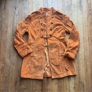 Live A Little Orange Corduroy Jacket